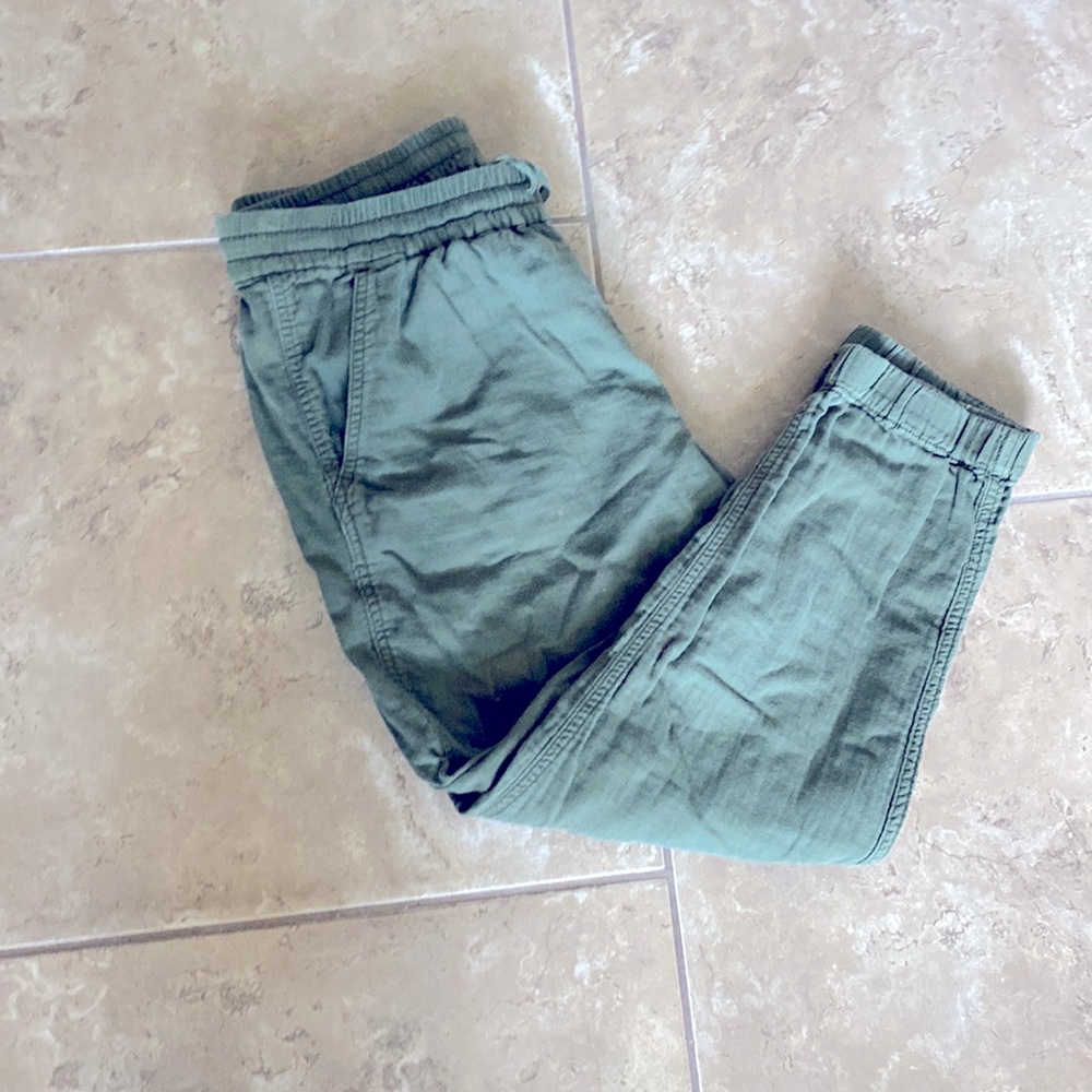 Point Sur (by J. Crew) Army Green Cropped Jogger Seaside Pant